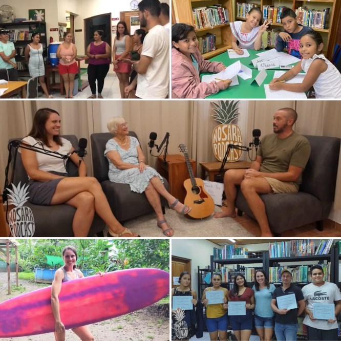 NP #151: Biblioteca Kitson’s expanded  English Program is designed to help Nosara’s locals; Beverly Kitson introduces new English Program Coordinator, Renee Ratliff