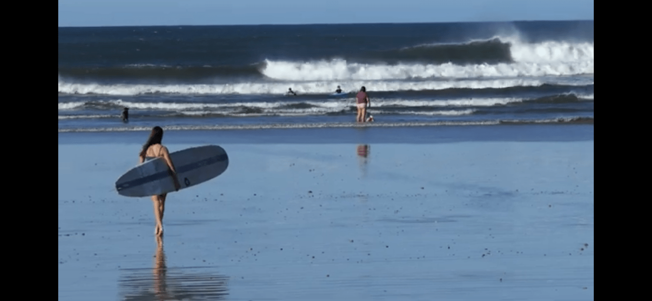 This Week In Nosara #5: Offshore winds with super fun surf, pavement in Guiones?!, Bake Sale Wine Tasting for Nosara Food Bank, traffic on road & in water, stay safe & have fun